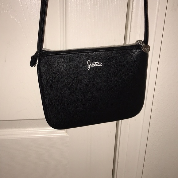 Black and silver justice cross body bag - Picture 3 of 3